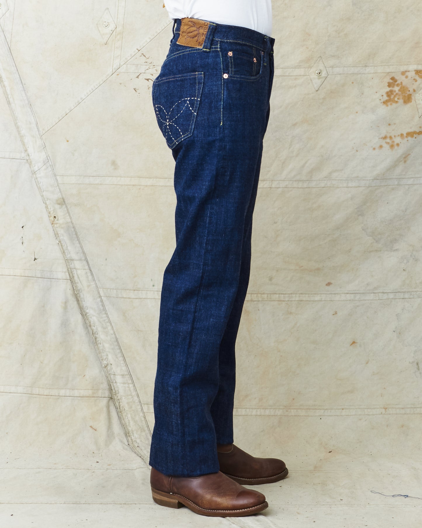 Sugar cane 14,25 Oz. Hawaii Indigo Mixed Right Twill Denim Lot: 401