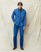 Sugar Cane & Co. Indigo Stripe Wester Shirt SC29246