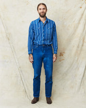 Sugar Cane & Co. Indigo Stripe Western Shirt SC29246