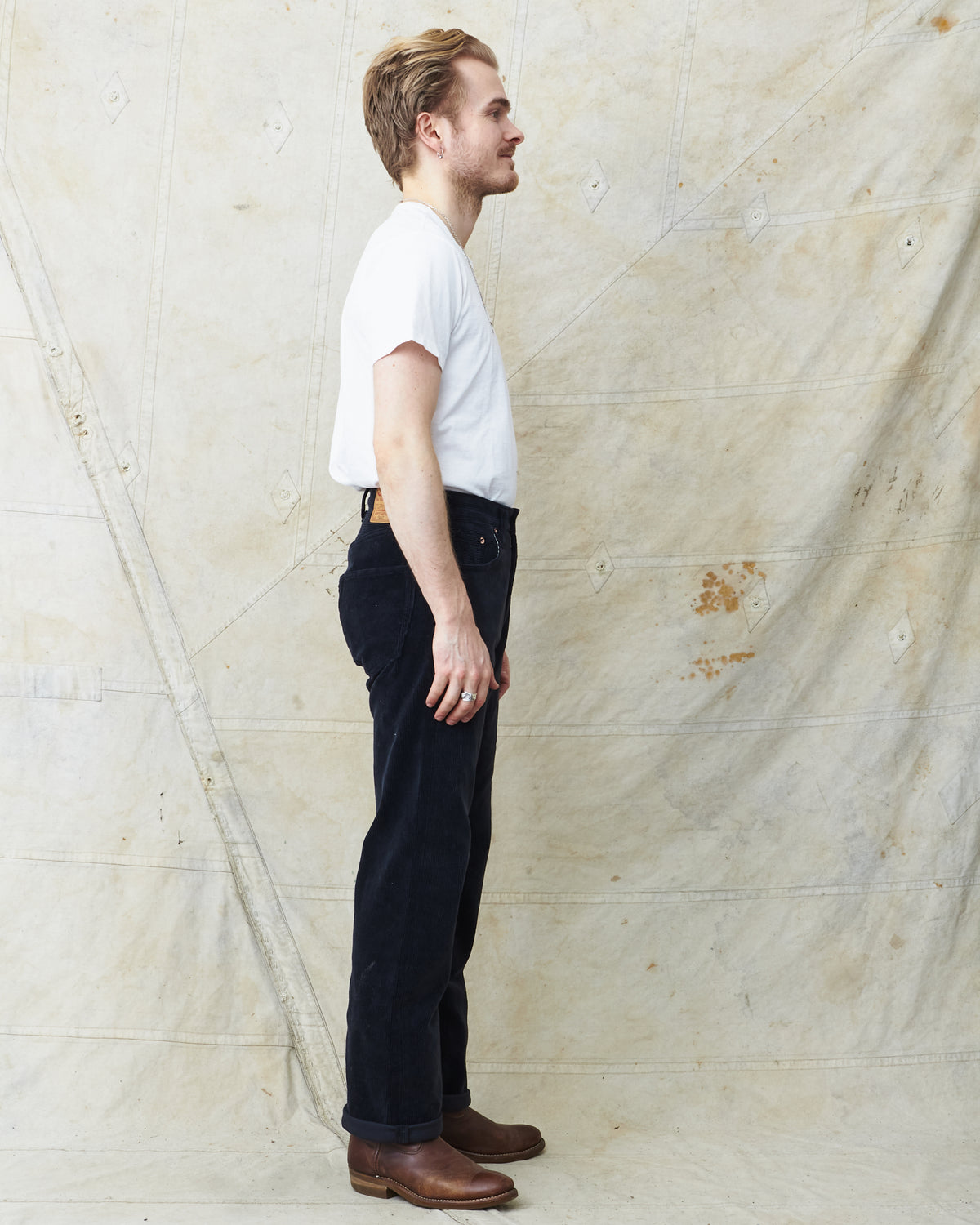 Sugar Cane 9W Corduroy 5-Pocket Pants 1947 Model Black SC42422