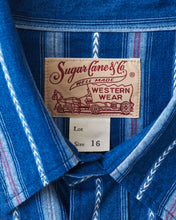 Sugar Cane & Co. Indigo Stripe Western Shirt SC29246