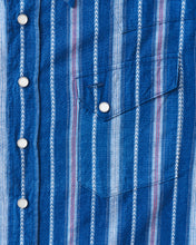 Sugar Cane & Co. Indigo Stripe Western Shirt SC29246