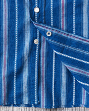 Sugar Cane & Co. Indigo Stripe Western Shirt SC29246