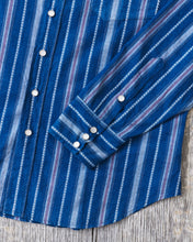 Sugar Cane & Co. Indigo Stripe Western Shirt SC29246