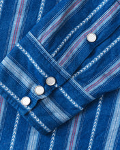 Sugar Cane & Co. Indigo Stripe Wester Shirt SC29246