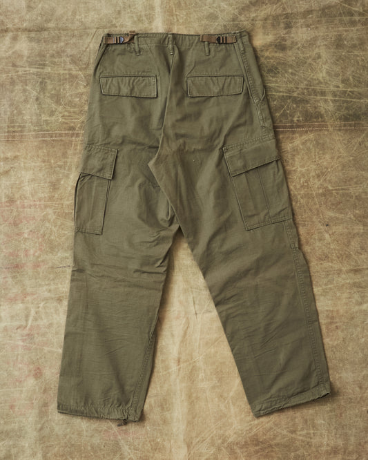 Second Hand OrSlow Vintage Fit Ripstop Cargo Pants Green EU XS / JPN 1