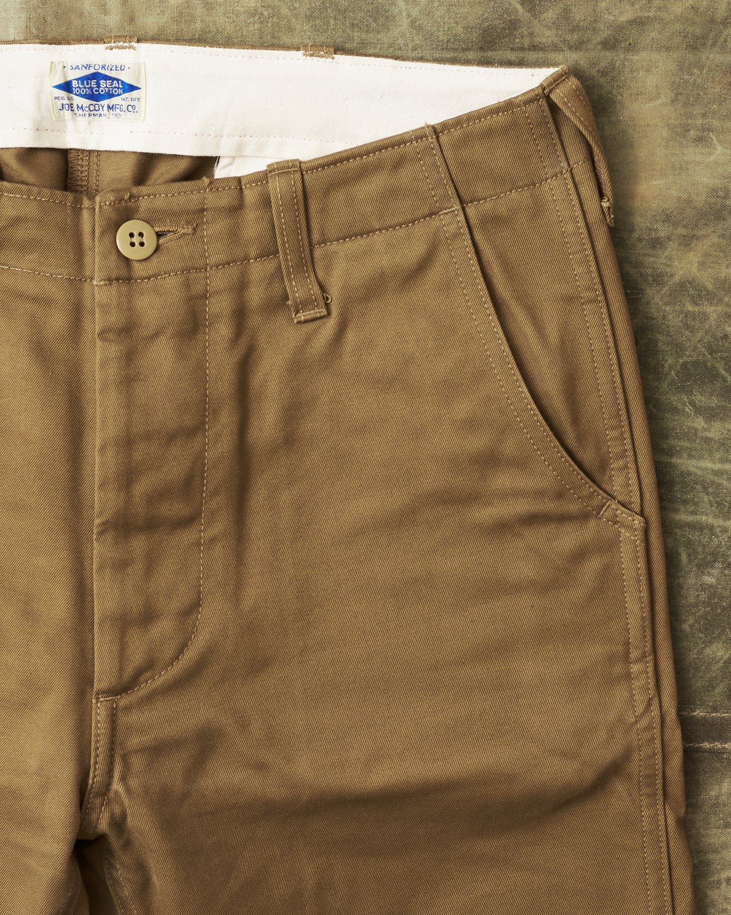 Second Hand Joe McCoy's Blue Seal Olive Chinos Pants Size W30