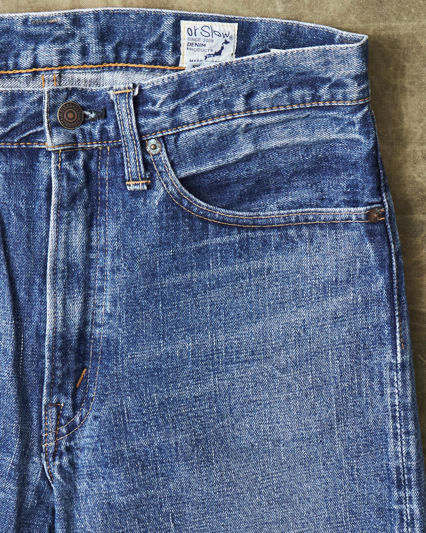 Second Hand OrSlow 107 Selvedge Jeans 2 Year Wash EU XS / JPN 1