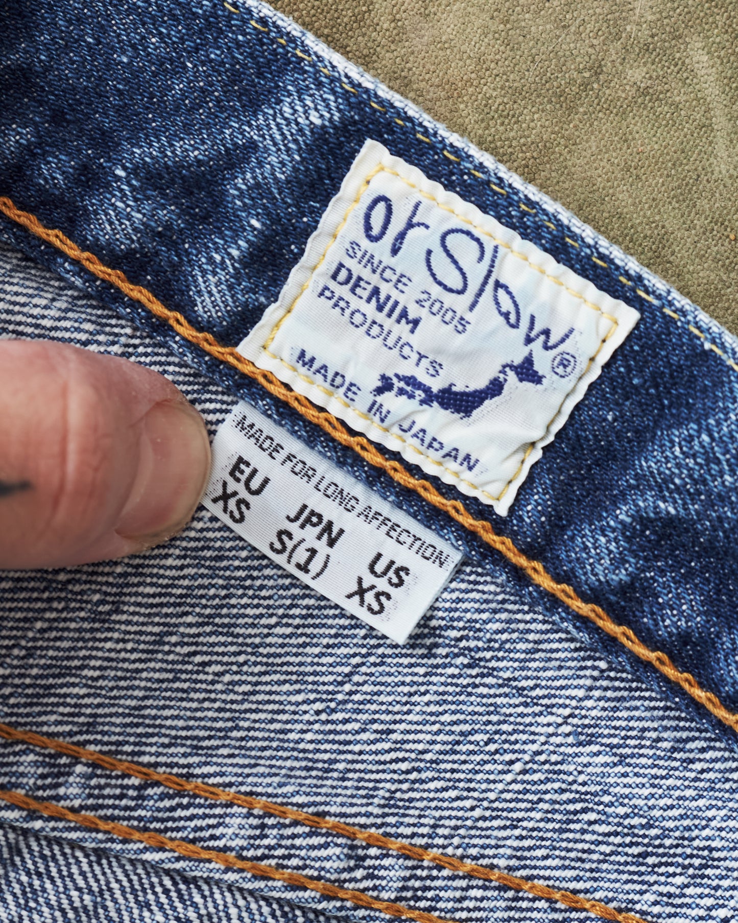 Second Hand OrSlow 107 Selvedge Jeans 2 Year Wash EU XS / JPN 1