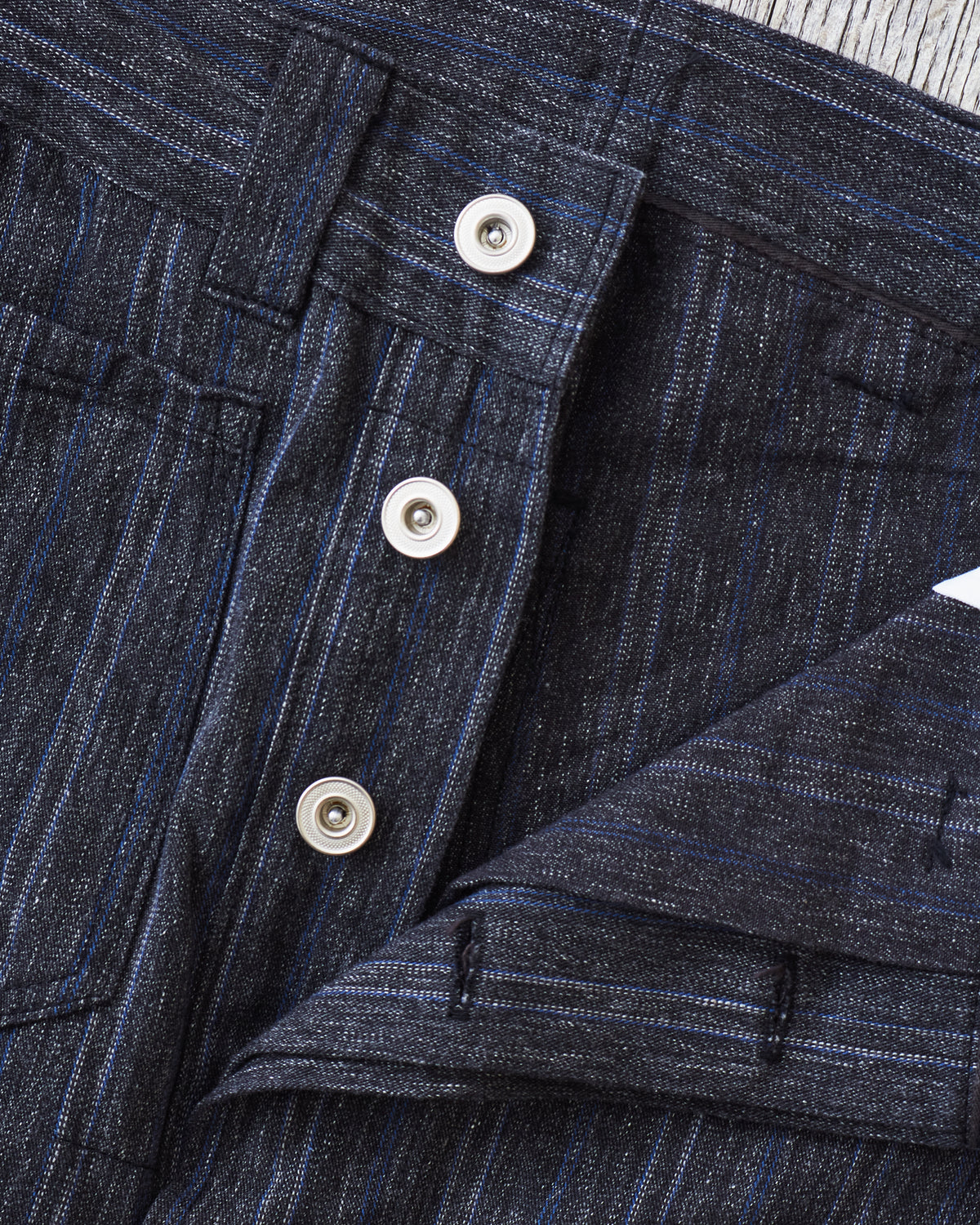Warehouse & Co X John Gluckow Lot JG-01 1910's Netmaker's Trousers Stripe One Wash