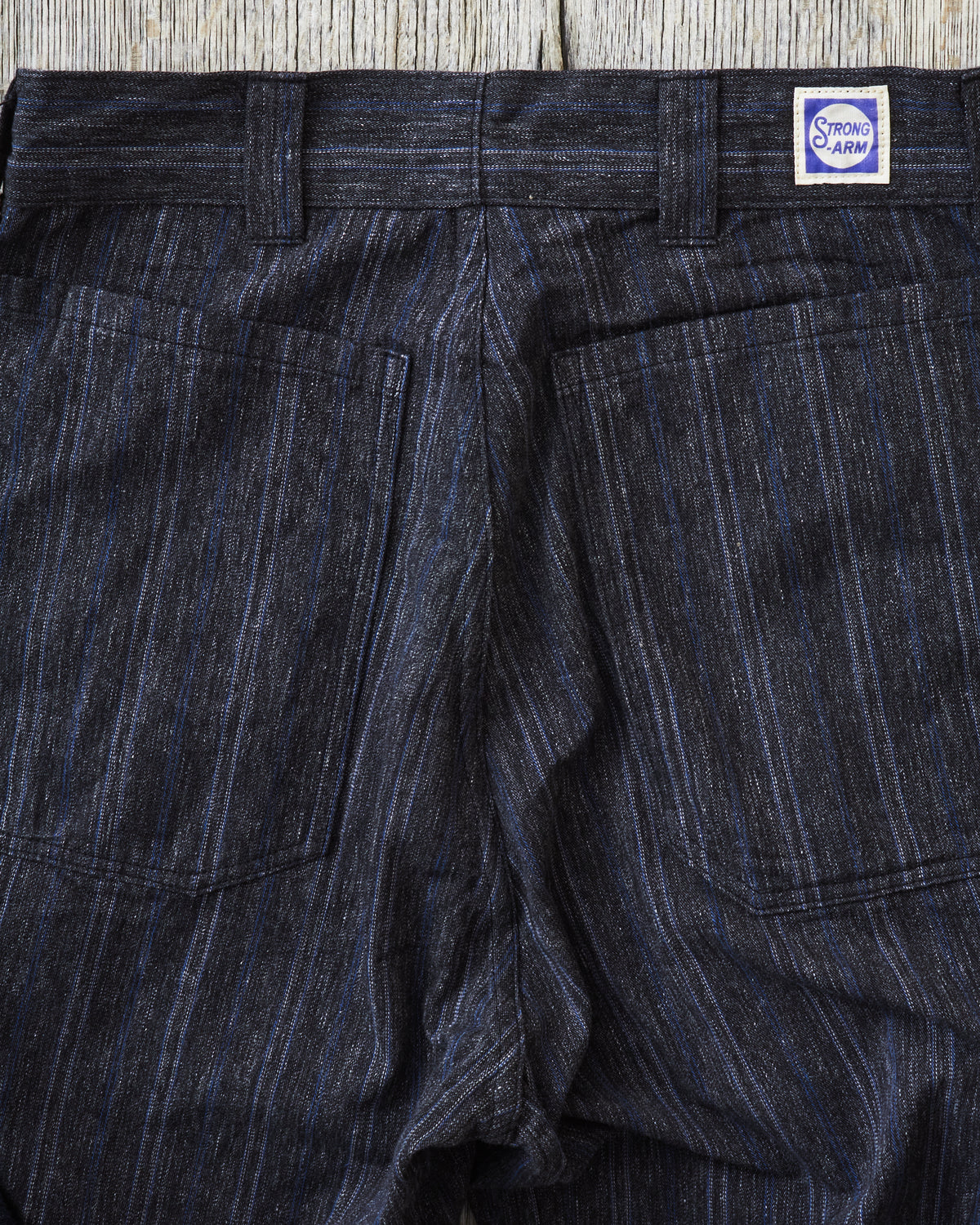 Warehouse & Co X John Gluckow Lot JG-01 1910's Netmaker's Trousers Stripe One Wash