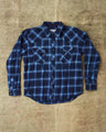 Second Hand Indigofera Dawson Shirt Japanese Selvage Flannel Indigo Check Size L