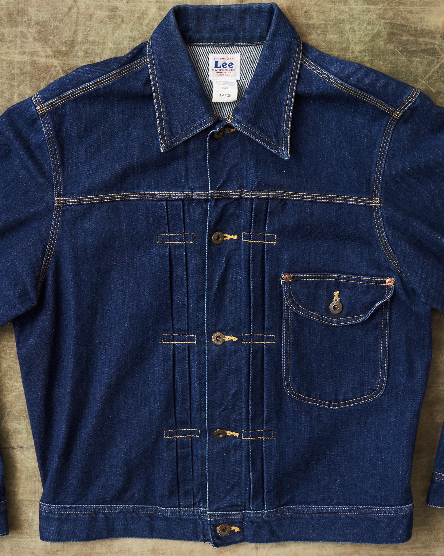 Second Hand Lee Cowboy 1930's Japanese Reproduction Denim Jacket Size L