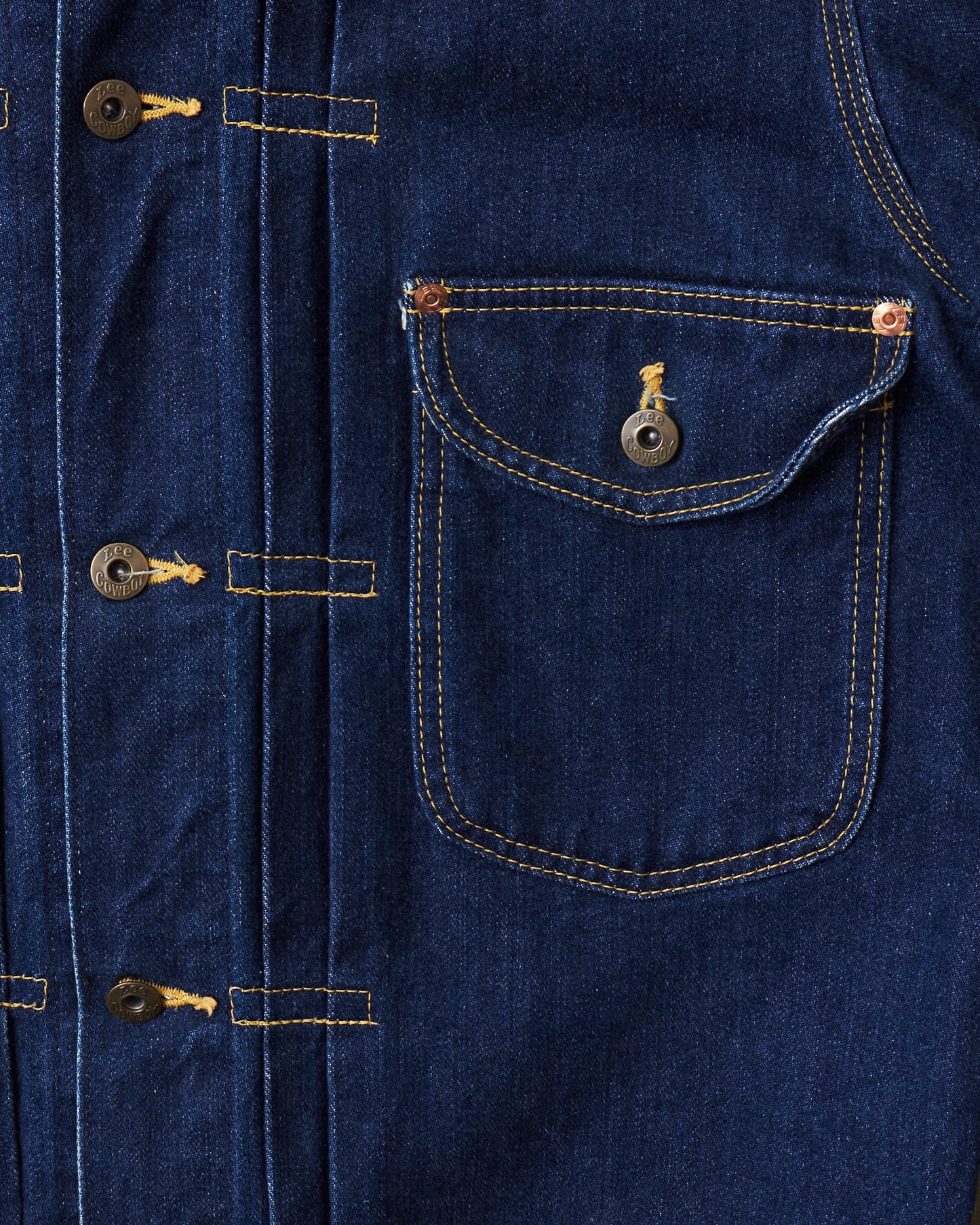 Second Hand Lee Cowboy 1930's Japanese Reproduction Denim Jacket Size L