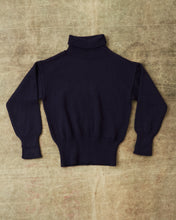 Second Hand North Sea Clothing The Submariner Roll Neck Wool Sweater Navy Size 46