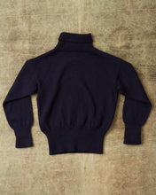 Second Hand North Sea Clothing The Submariner Roll Neck Wool Sweater Navy Size 46