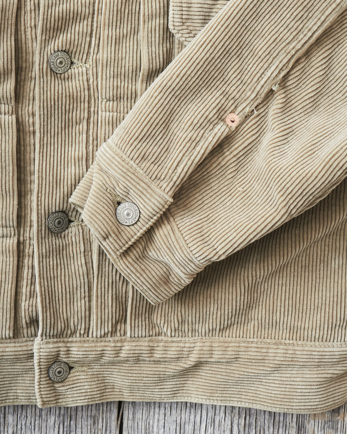 Sugar Cane & Co 9W Corduroy Heavy Flannel Lined Jacket Beige