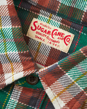 Sugar Cane & Co Twill Check Work Shirt Green