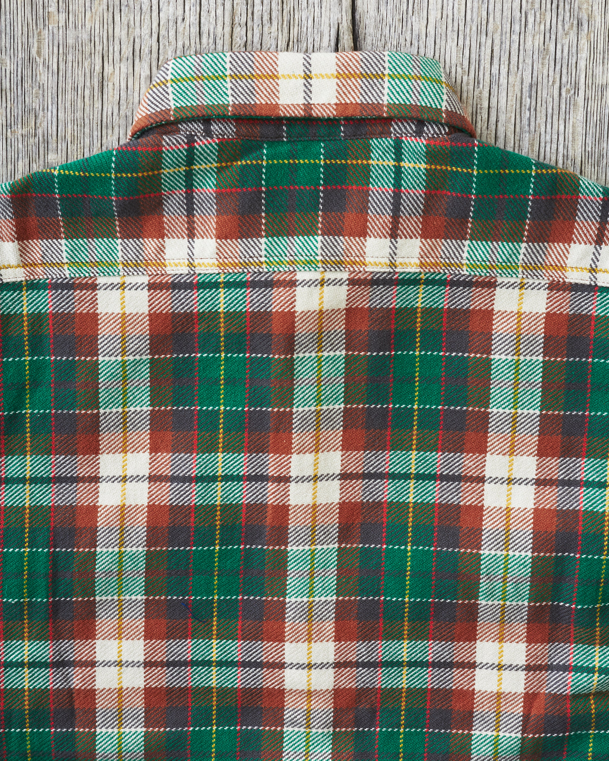 Sugar Cane & Co Twill Check Work Shirt Green SC29151