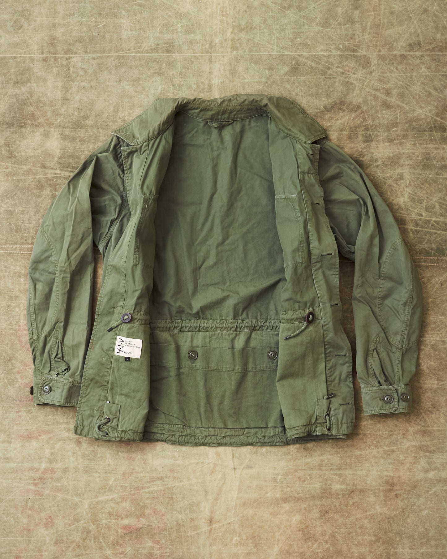 Second Hand Aspesi Cotton Army Jacket Green Size L