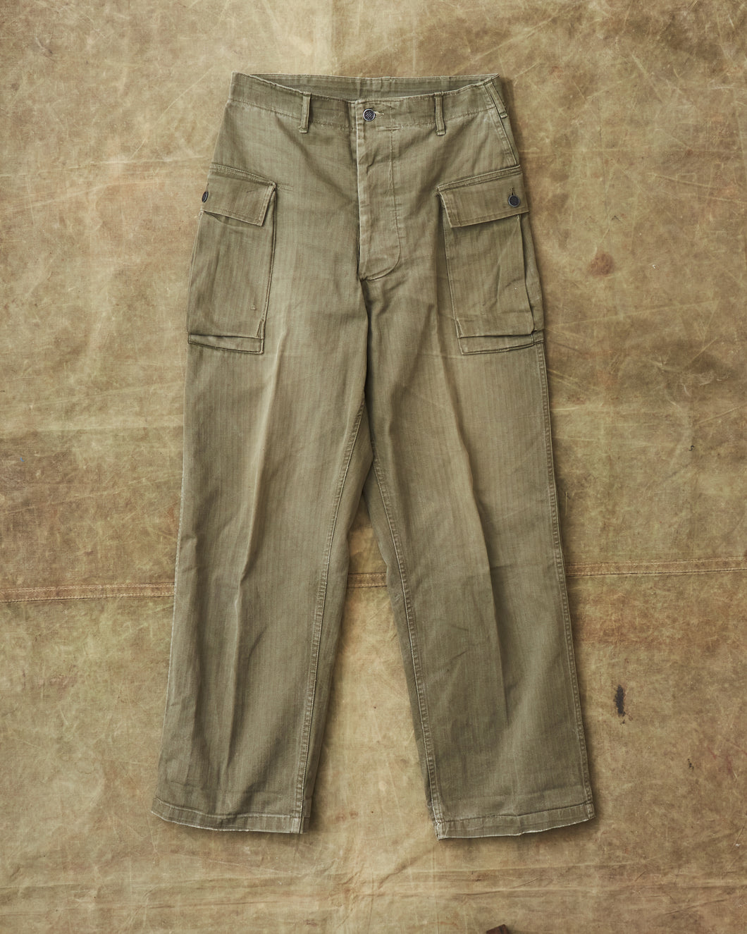 Vintage US Army M-42 WWII HBT Twill Pants Size 33