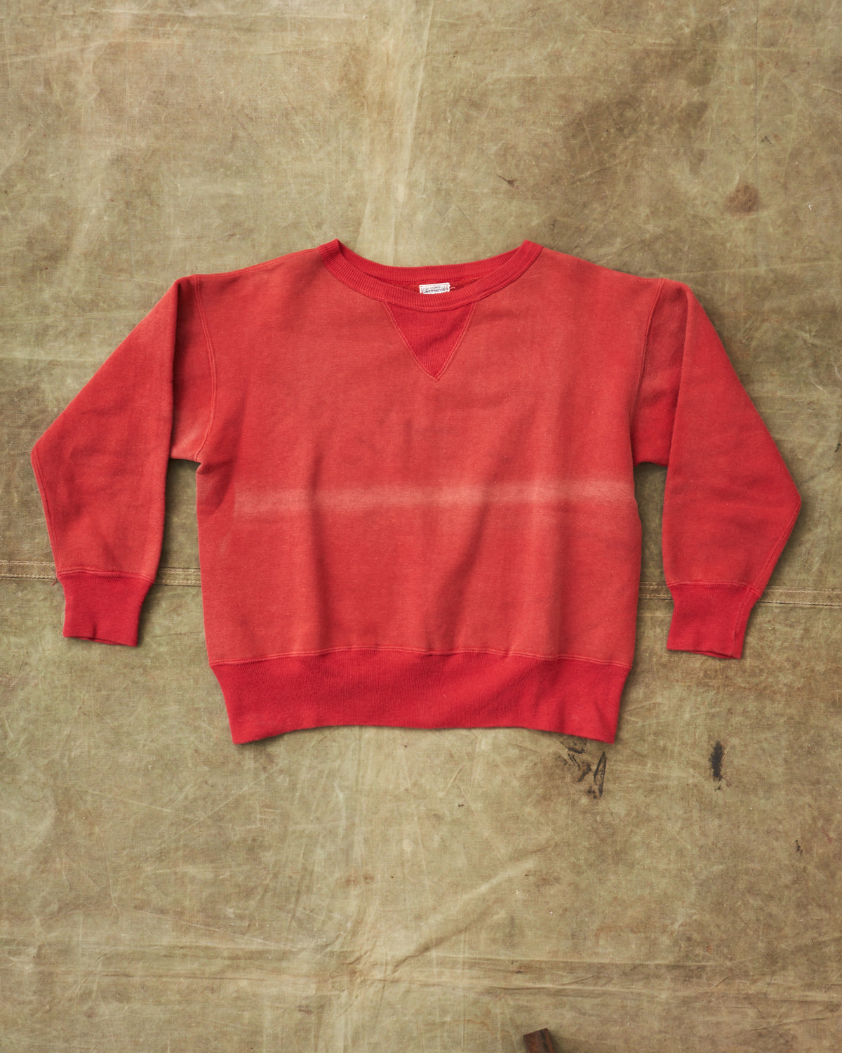 Vintage 1940's Single V Sears Charmode Red Sweatshirt Size 40/42 Large