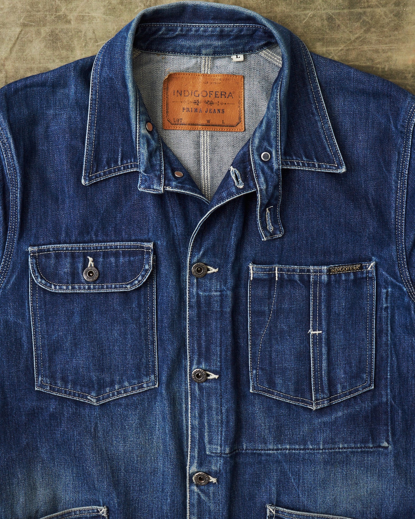 Second Hand Indigofera Fabric 68 Denim Jacket Size L