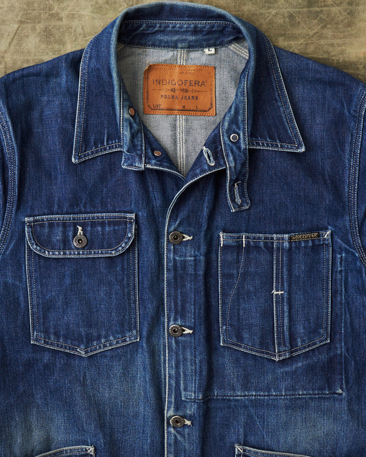 Second Hand Indigofera Fabric 68 Denim Jacket Size L