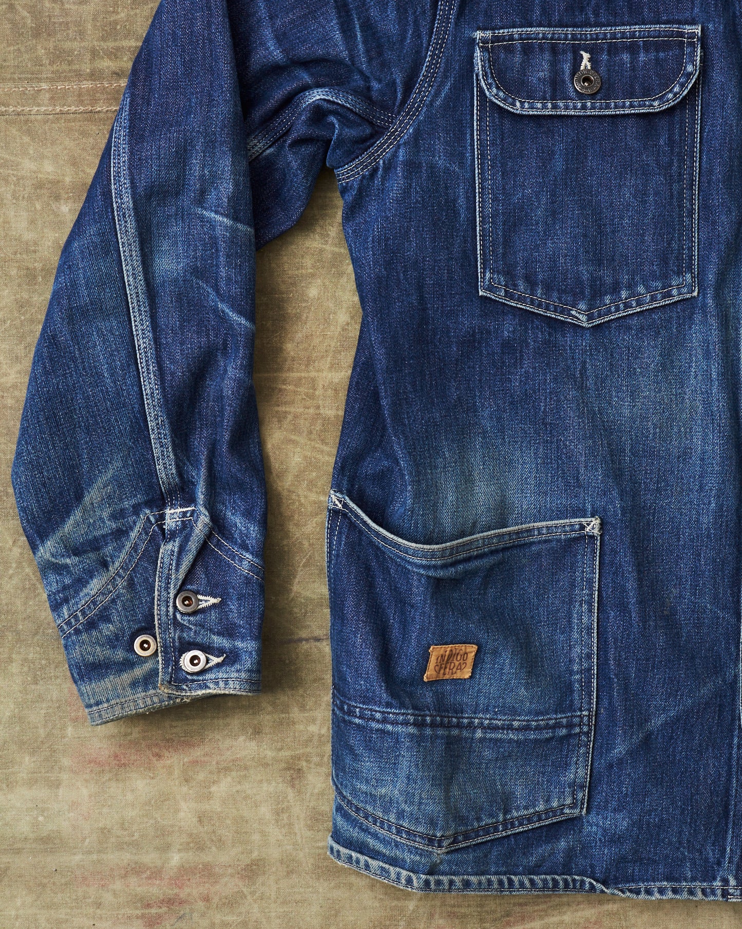 Second Hand Indigofera Fabric 68 Denim Jacket Size L
