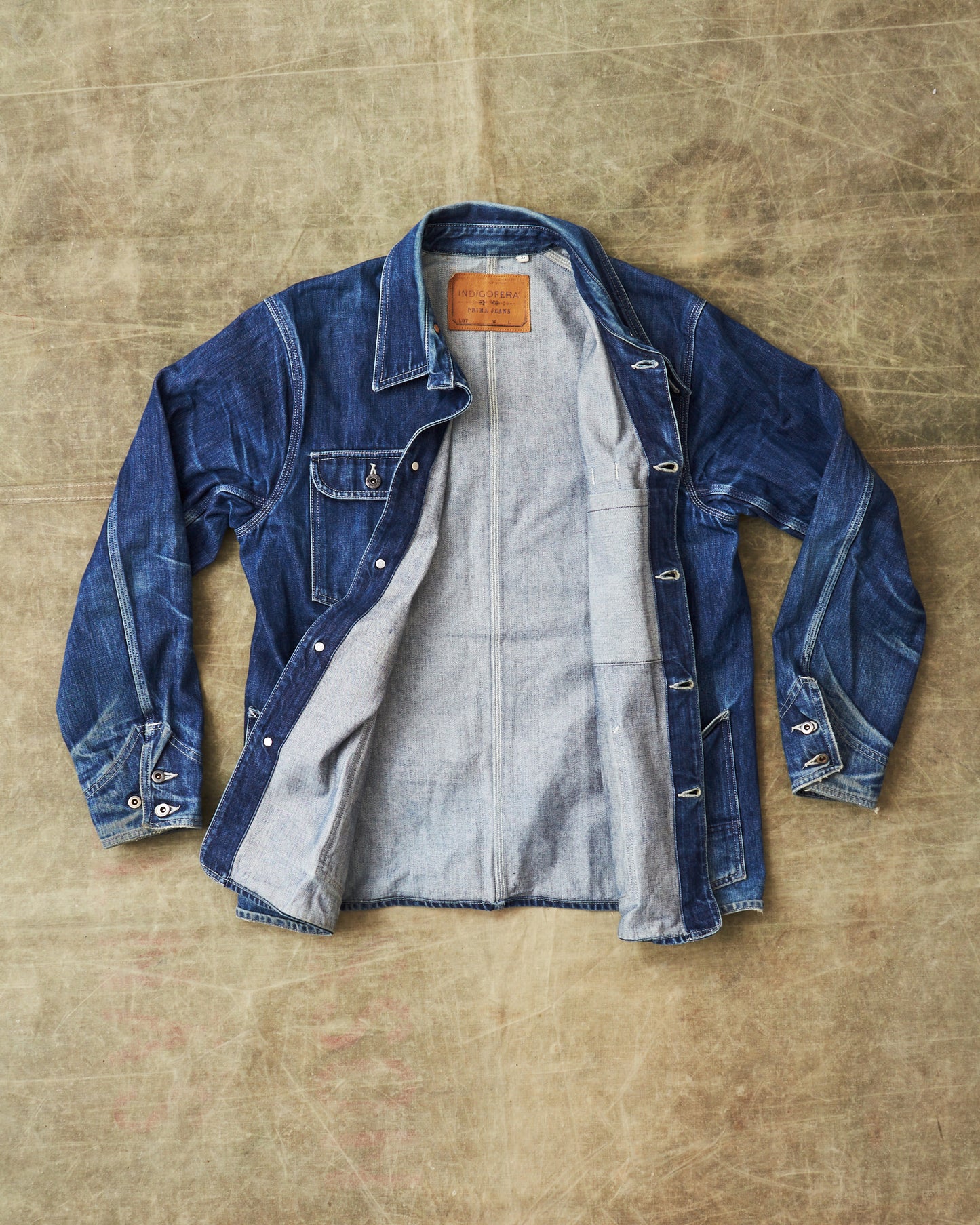 Second Hand Indigofera Fabric 68 Denim Jacket Size L