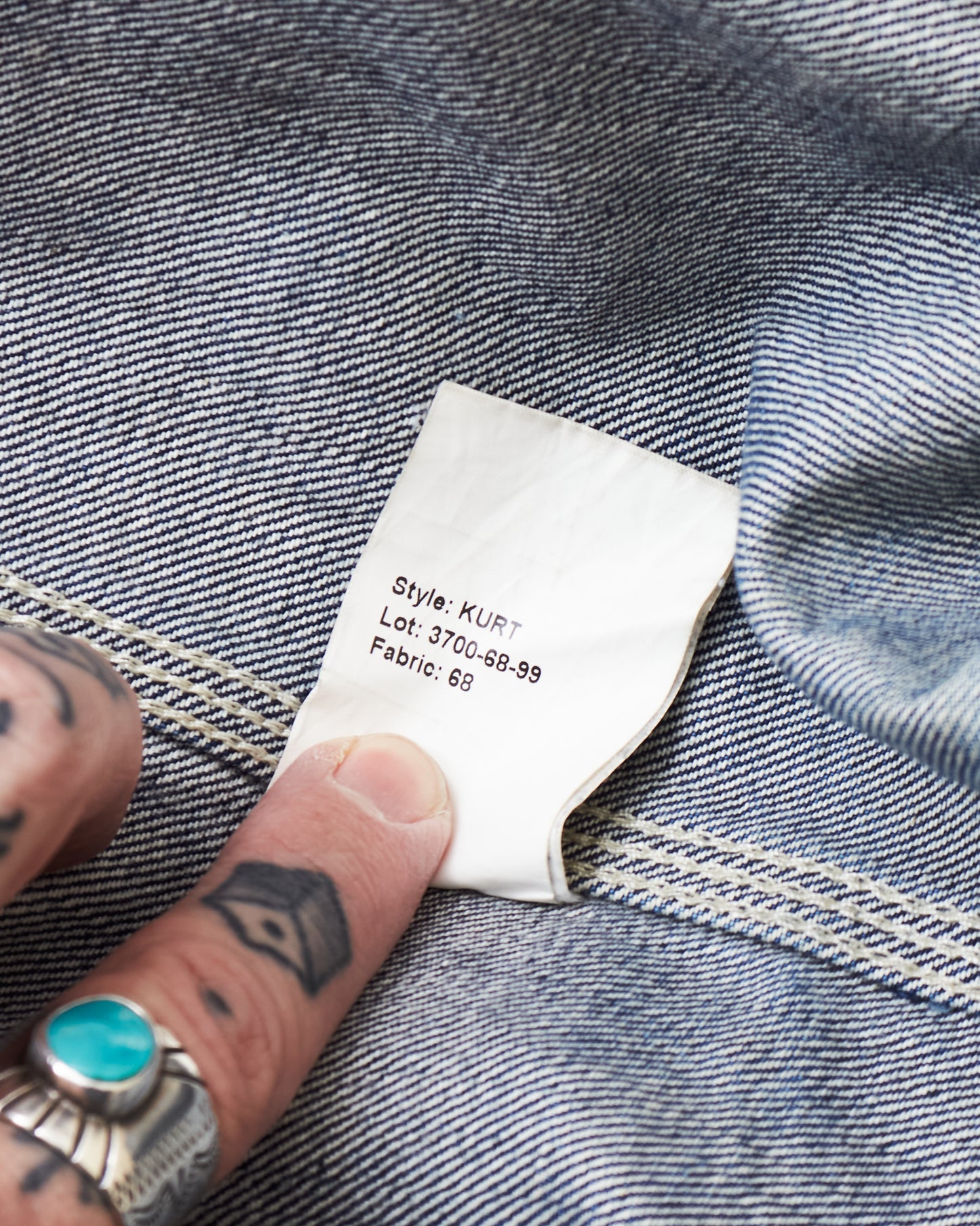 Second Hand Indigofera Fabric 68 Denim Jacket Size L