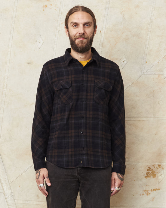 Indigofera Bryson Flannel Check Black Overdyed