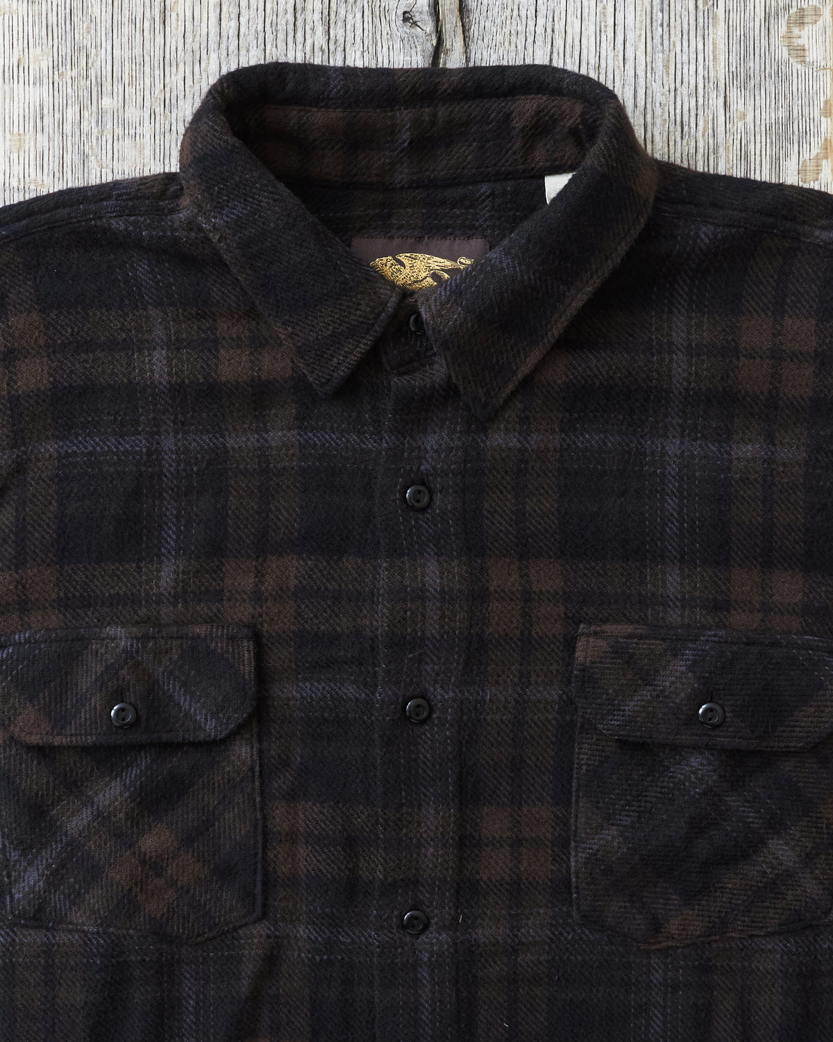 Indigofera Bryson Flannel Check Black Overdyed