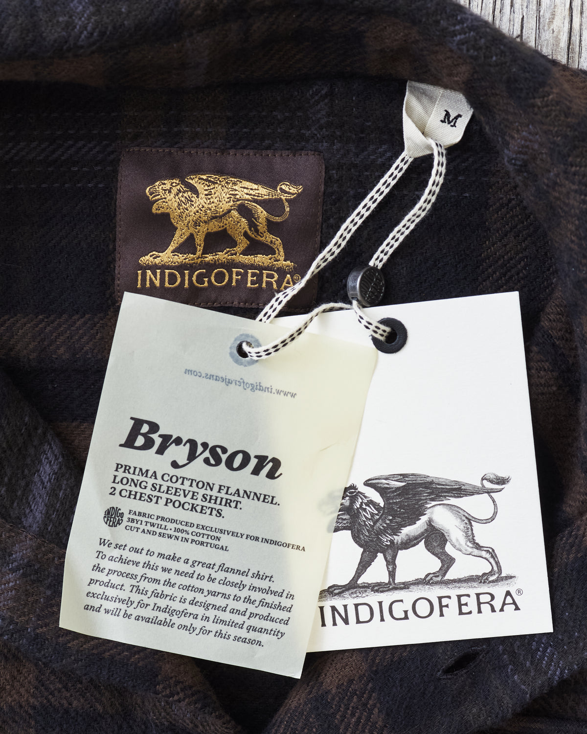 Indigofera Bryson Flannel Check Black Overdyed