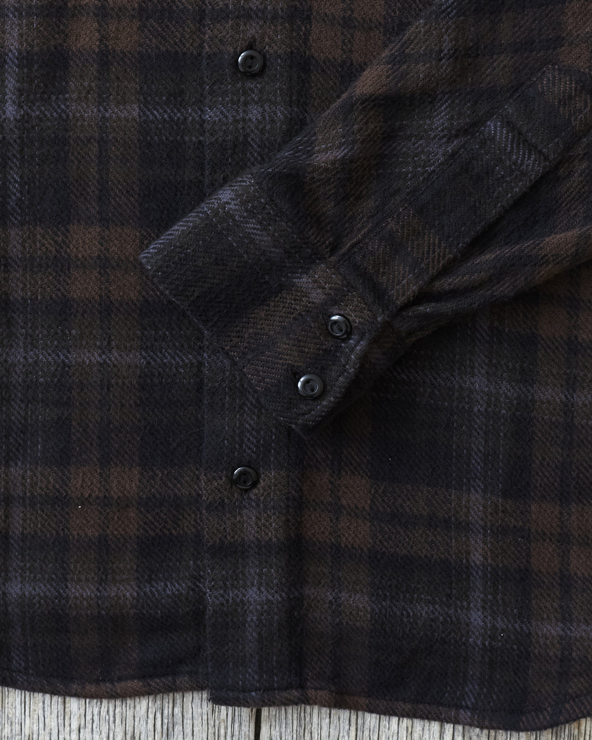 Indigofera Bryson Flannel Check Black Overdyed
