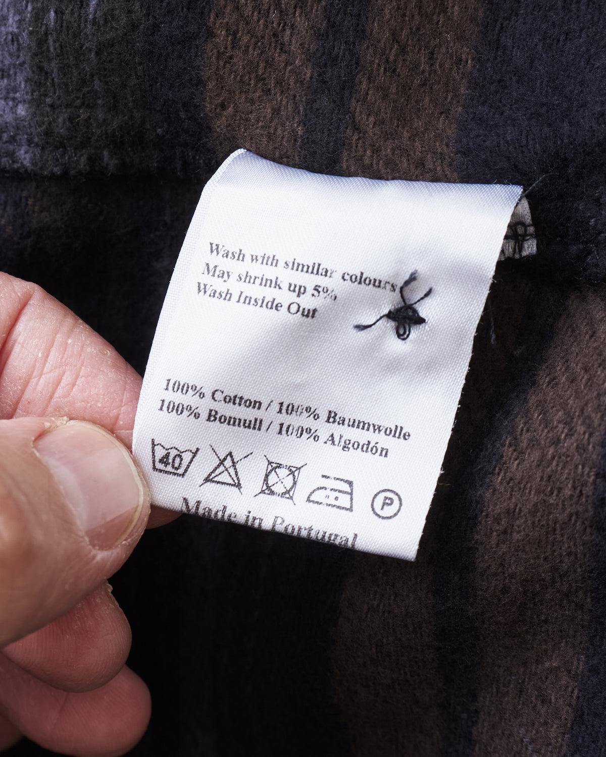Indigofera Bryson Flannel Check Black Overdyed