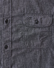 Sugar Cane & Co. Short Sleeve Black Chambray Work Shirt SC39307