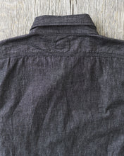 Sugar Cane & Co. Short Sleeve Black Chambray Work Shirt SC39307