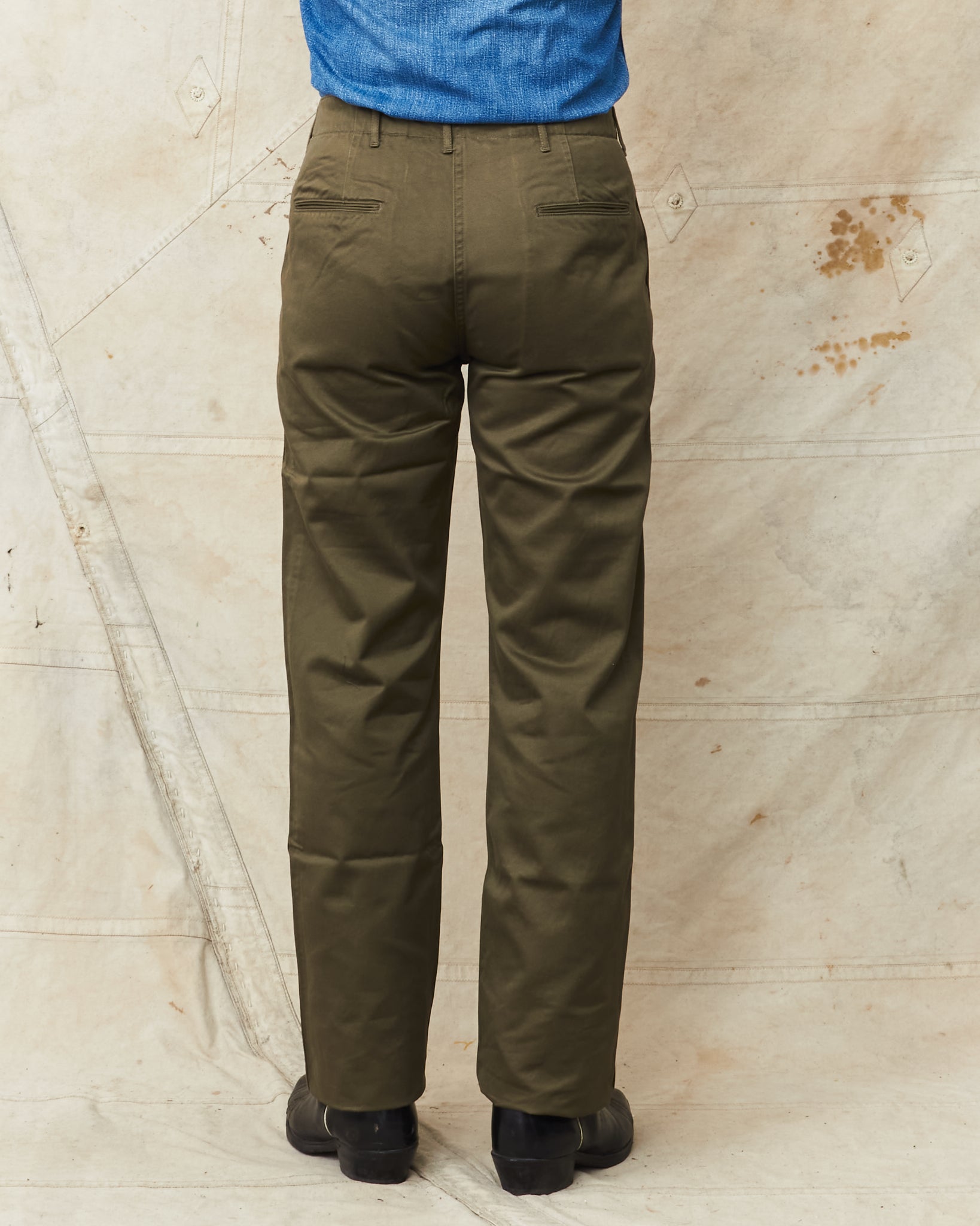 美品BUZZ RICKSON'S US ARMY chino pants W31 Buzz Rickson Trousers Men's Zip Fly Slimmer Fit US Army