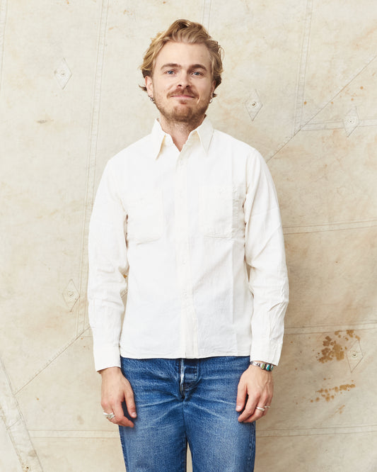 Buzz Rickson's US Navy Chambray Shirt White BR25996
