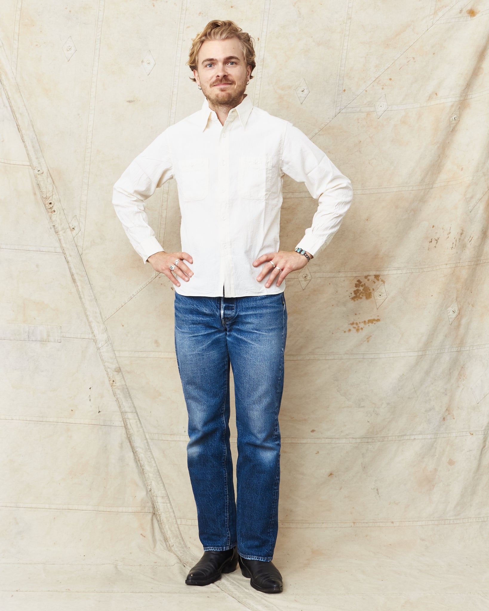 Buzz Rickson's US Navy Chambray Shirt White BR25996 – Second Sunrise