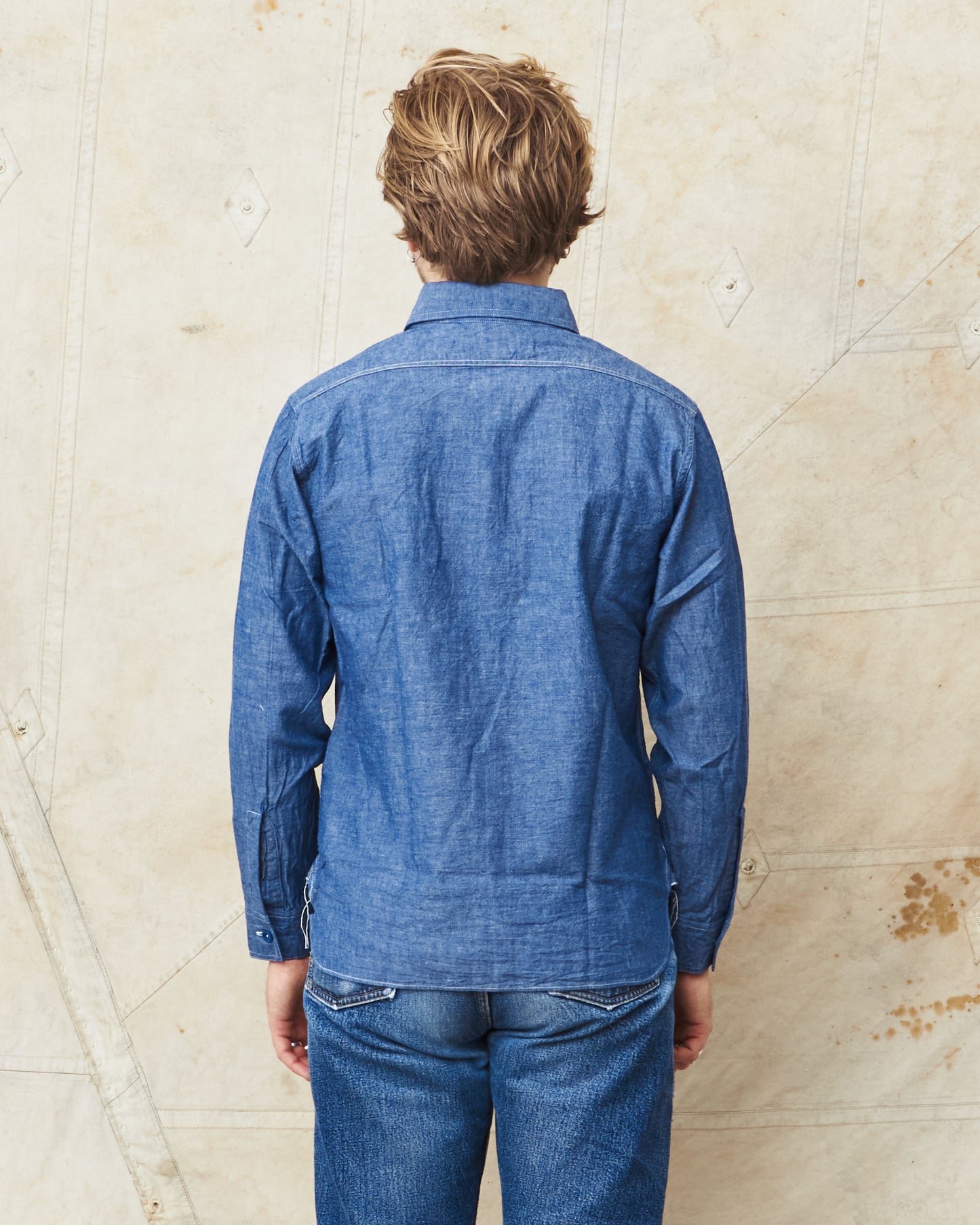 Buzz Rickson's US Navy Chambray Shirt Blue BR25995