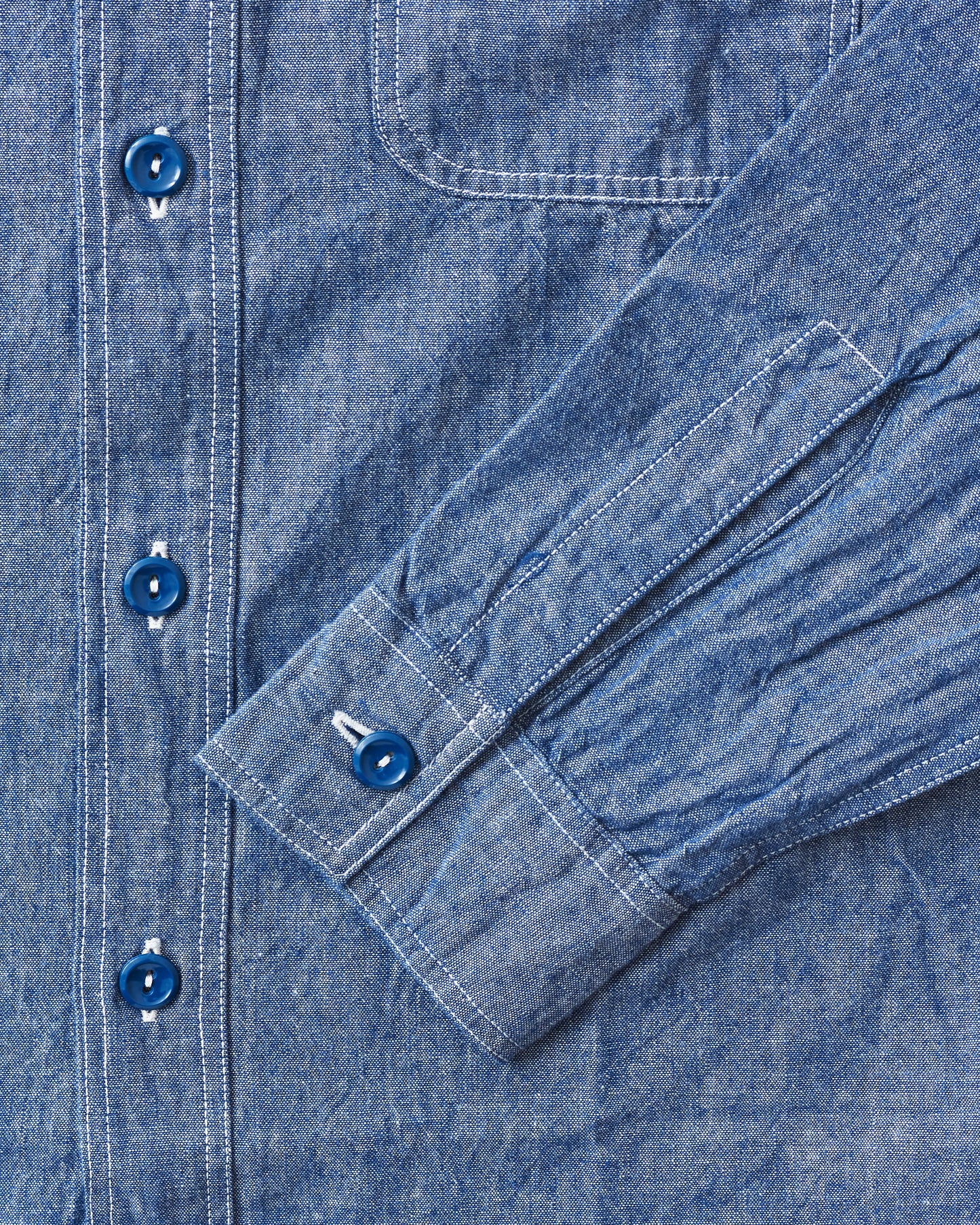 Buzz Rickson's US Navy Chambray Shirt Blue BR25995