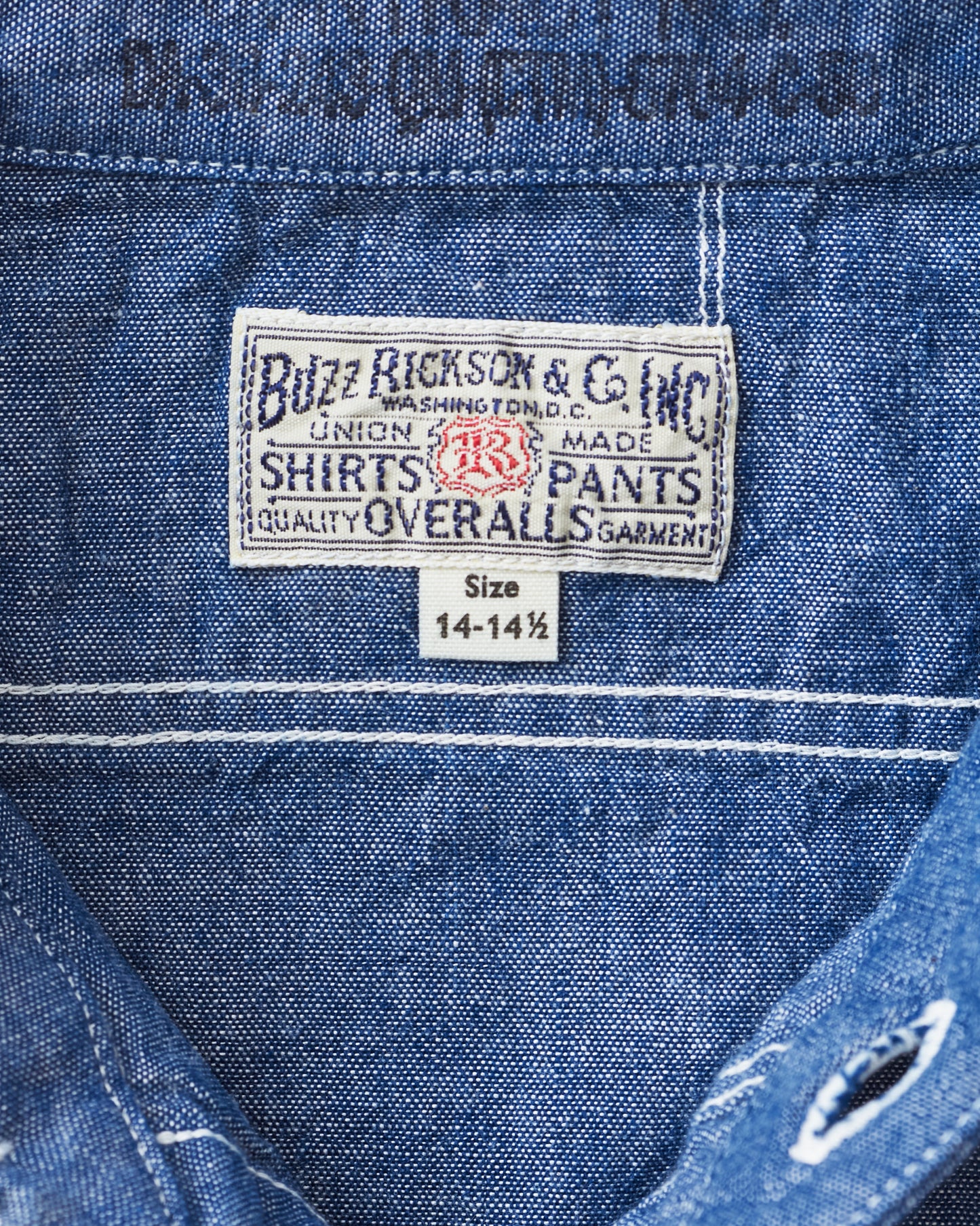 Buzz Rickson's US Navy Chambray Shirt Blue BR25995