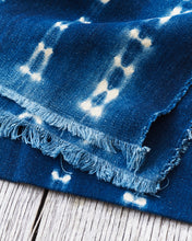 African Indigo Textile Resist Dye Scarf no. 16