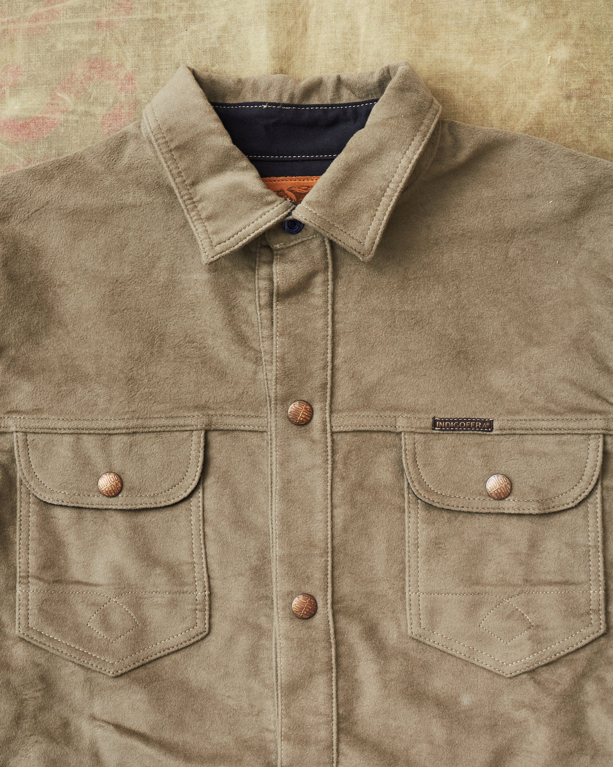 Second Hand Indigofera Copeland Shirt Moleskin Dark Lovat Size L
