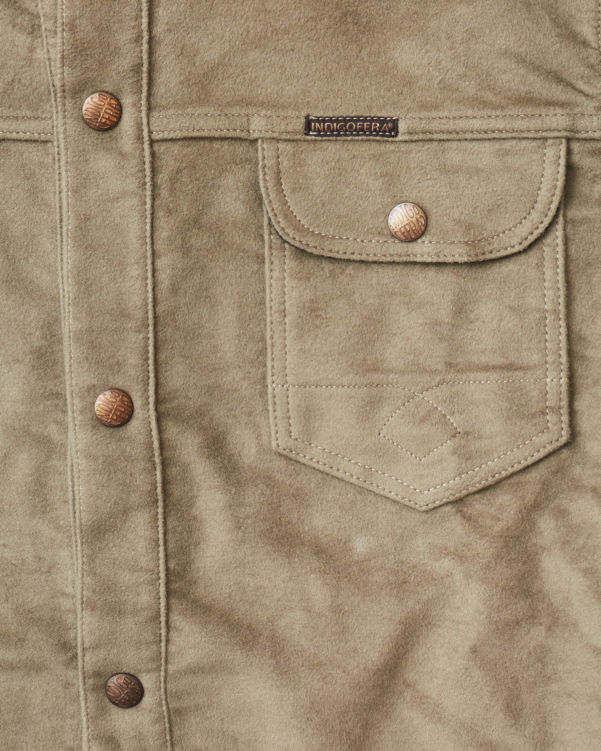 Second Hand Indigofera Copeland Shirt Moleskin Dark Lovat Size L