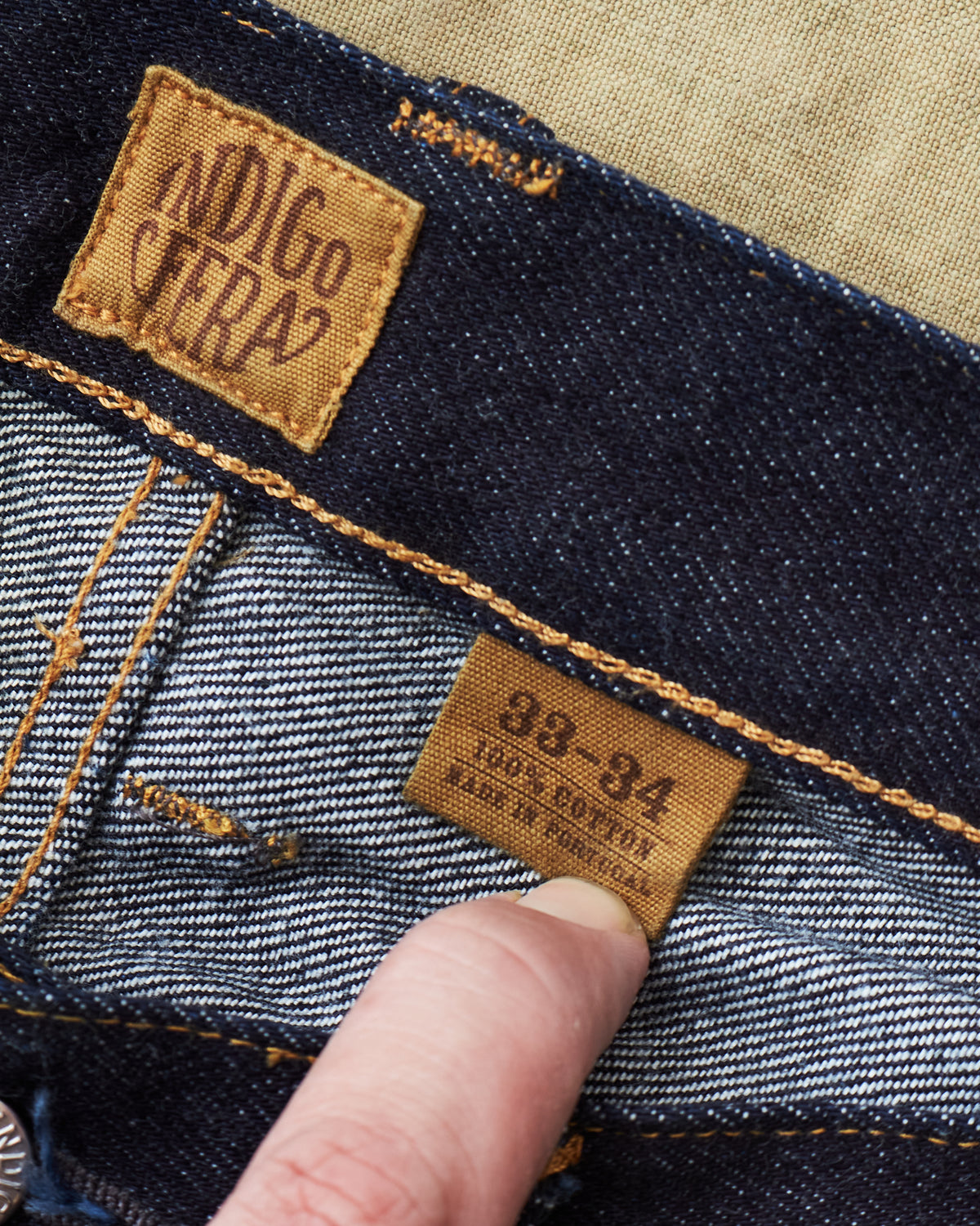 Second Hand Indigofera Buck Jeans Fabric No. 9 W33