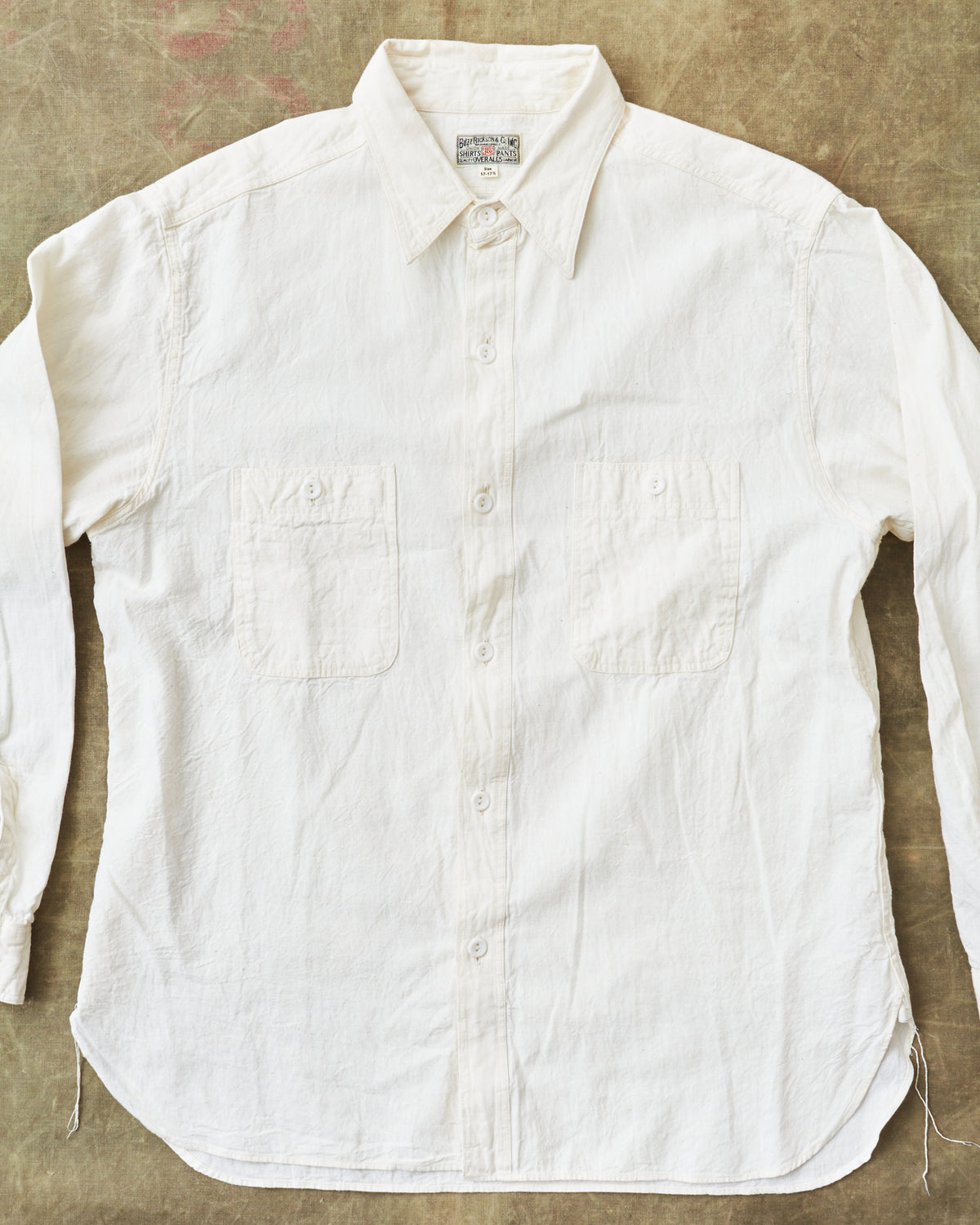 Second Hand Buzz Rickson's White Chambray Shirt White Size XL