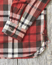 Sugar Cane & Co Twill Plaid Flannel Work Shirt Red SC29364